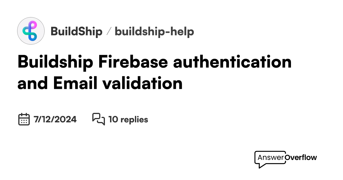 Buildship firebase authentication and email validation buildship